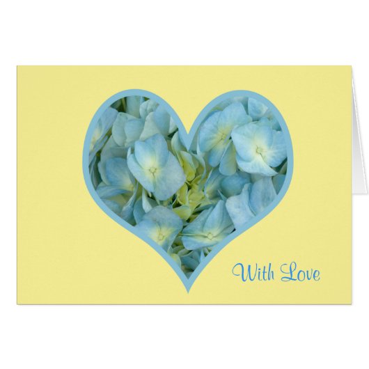 あじさいハートカスタマイズ可能文字 (正面横)