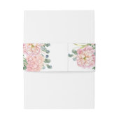 あじさいバラピンクウォーターカラーフローラ 招待状ベリーバンド (裏面例)