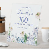 あじさいバラ100thバースデーパーティーウェルカムサイン 台座サイン (インサイチュ)