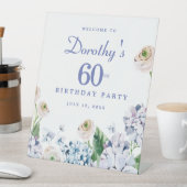 あじさいバラ60thバースデーパーティーウェルカムサイン 台座サイン (インサイチュ)