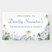 あじさいバラ70th誕生日へようこそ 横断幕 (横)