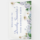 あじさいバラ70th誕生日へようこそ 横断幕 (縦)