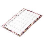 あじさいパターン空白のカレンダー ノートパッド (アングル)