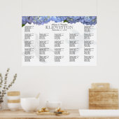 あじさいヒトデ座席表（青） ポスター (キッチン)