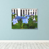 あじさいビクトリアンとポーチ – Martha's Vineヤード キャンバスプリント (インサイチュ (ウッドフロア))