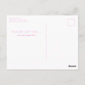 あじさいピンクの花が私の花嫁になる ポストカード (裏面)