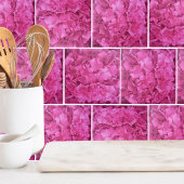 あじさいピンクの花柄 タイル