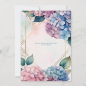 あじさいピンクブルーフローラ結婚式招待状 招待状 (裏面)