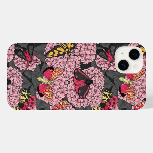 あじさいピンク iPhoneケース (裏面横)