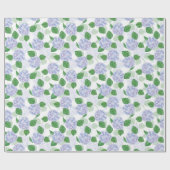 あじさいフローラウォーターカラーブルーパーティー ラッピングペーパー (フラット)