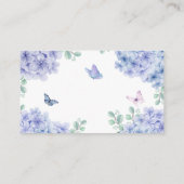 あじさいフローラガーデンおむつラッフルベビーシャワー エンクロージャーカード (裏面)