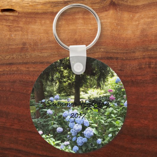 あじさいフローラツリー自然写真 キーホルダー (正面)