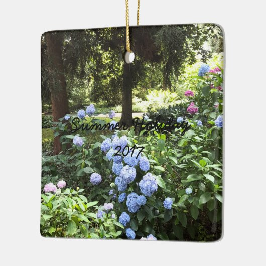 あじさいフローラツリー自然写真 セラミックオーナメント (左)