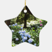 あじさいフローラツリー自然写真 セラミックオーナメント (正面)