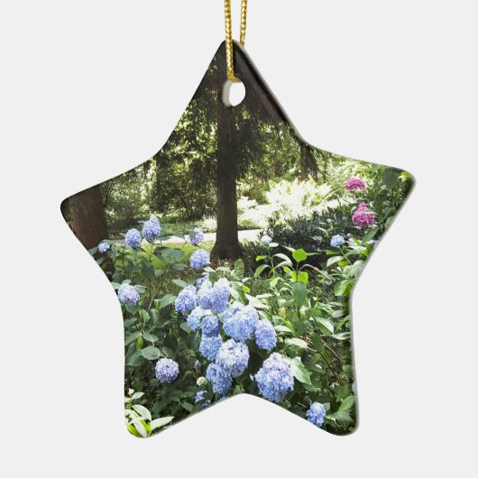 あじさいフローラツリー自然写真 セラミックオーナメント (左)