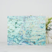 あじさいフローラティール（緑がかった色）カントリーヴィンテージウッド (スタンド正面)