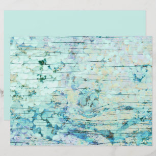 あじさいフローラティール（緑がかった色）カントリーヴィンテージウッド