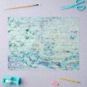 あじさいフローラティール(緑がかった色)カントリーヴィンテージウッド 薄葉紙 (クラフト)