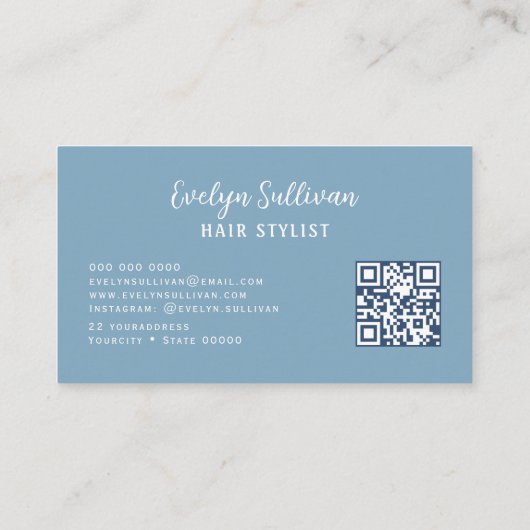 あじさいフローラレターヘアビジネスカード 名刺 (裏面)