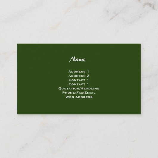  あじさいフローラ名刺 名刺 (裏面)