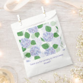 あじさいフローラ水彩ブルーピンク フェイバーバッグ (クリップ留めされた状態)