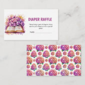 あじさいブックテーマおむつラッフル エンクロージャーカード (正面/裏面)