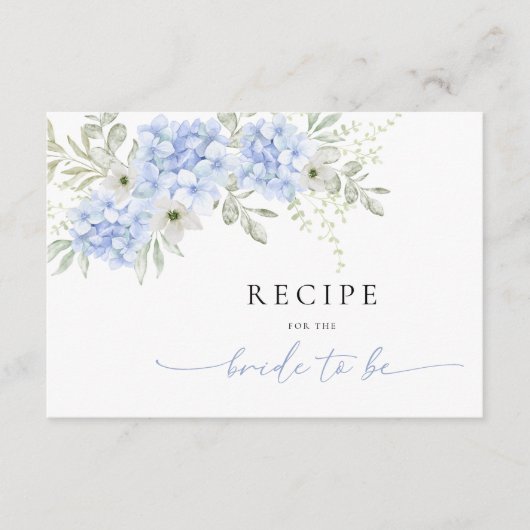 あじさいブライダルシャワーレシピ要求 エンクロージャーカード (正面)