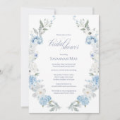 あじさいブライダルシャワー招待 | 青フローラ 招待状 (正面)