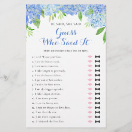 あじさいブライダルシャワー言葉遊びって