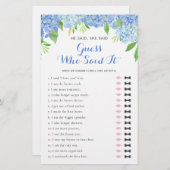 あじさいブライダルシャワー言葉遊びって (正面/裏面)