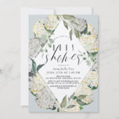 あじさいブルーランバスベビーシャワー 招待状 (正面)