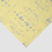 あじさいブロックイエローとブルーパターン 薄葉紙 (詳細)