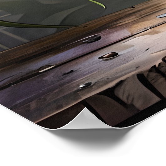 あじさいブーケのポスター – フローラスチルライフ ポスター (角)