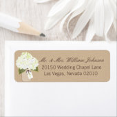 あじさいブーケ結婚のラベル ラベル (インサイチュ)