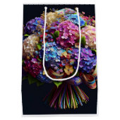 あじさいブーケ、Natasha Us ミディアムペーパーバッグ (裏面)