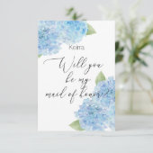 あじさいメイド・オブ・オーナー（花嫁付き添い人）カード 案内状 (スタンド正面)