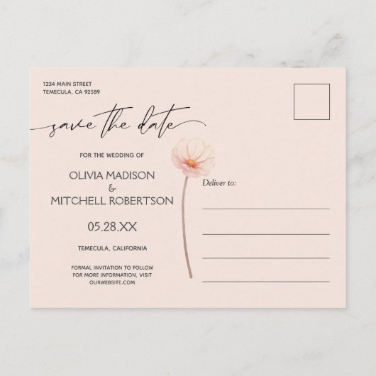 あじさいモダンバラダークセーブ日付 ポストカード (裏面)