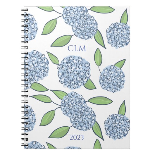 あじさいモノグラムのテイクノート ノートブック (正面)