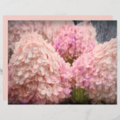 あじさいヴィンテージ赤面ピンクフローラウッドデコパージュ (正面/裏面)