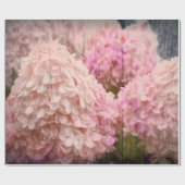 あじさいヴィンテージ赤面ピンクフローラウッドデコパージュ ラッピングペーパー (フラット)