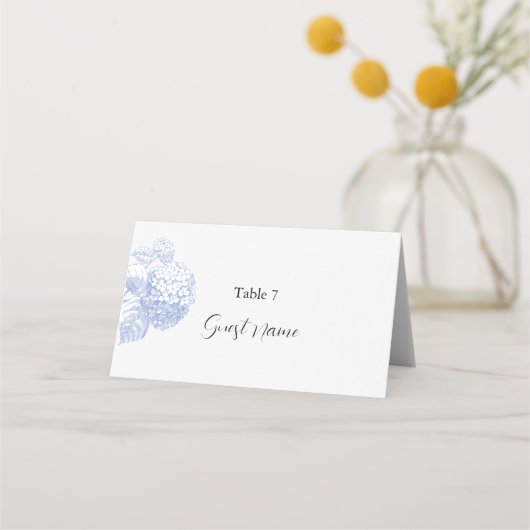 あじさい付きエスコートカード プレイスカード (正面)