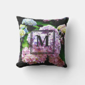 あじさい園,ピンク,青,紫のフローラ アウトドアクッション (正面)