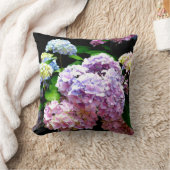 あじさい園,ピンク,青,紫のフローラ クッション (ブランケット)