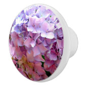 あじさい園，ピンク，青，紫のフローラ セラミックノブ (右)