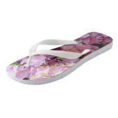 あじさい園，ピンク，青，紫のフローラ ビーチサンダル (アングル)