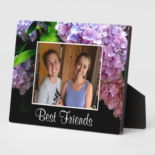 あじさい園,ピンク,青,紫のフローラ フォトプラーク (側面)