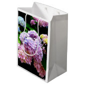 あじさい園，ピンク，青，紫のフローラ ミディアムペーパーバッグ (裏面アングル)