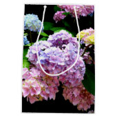 あじさい園，ピンク，青，紫のフローラ ミディアムペーパーバッグ (裏面)