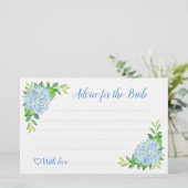 あじさい幾何学的ブライダルシャワーアドバイスカード (スタンド正面)