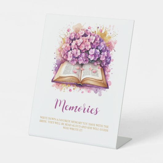 あじさい思い出と花嫁の看板 台座サイン (正面)